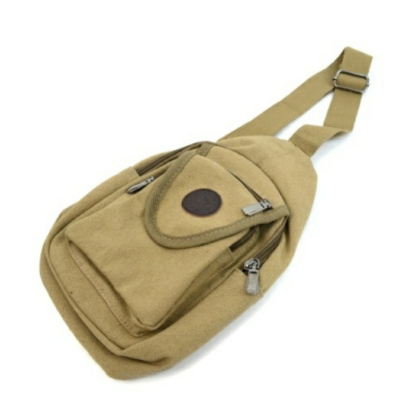 NWT - CANVAS MULTI ZIPPER SLING/CRSSBDYBACKPACK - Picture 3 of 8